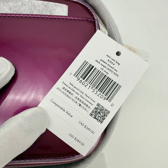 Kate Spade Oh Snap Mini Camera Bag Dark Raspberry - Picture 9 of 16